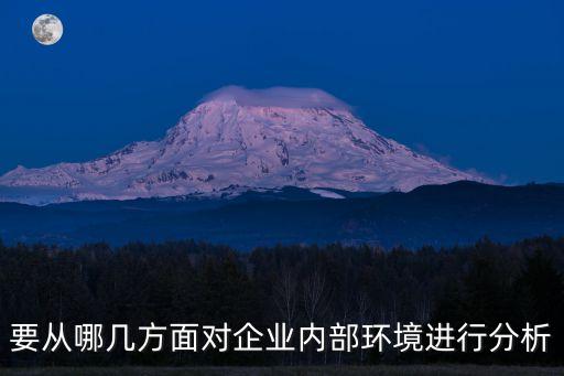 企業內部環境分析，要從哪幾方面對企業內部環境進行分析
