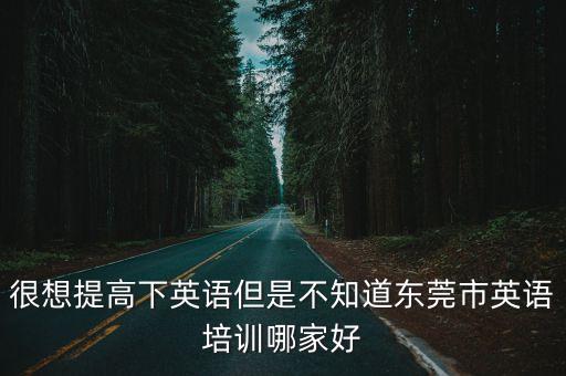 很想提高下英語但是不知道東莞市英語培訓哪家好