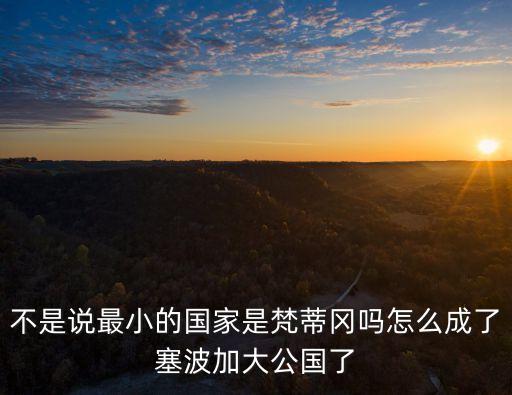 不是說最小的國家是梵蒂岡嗎怎么成了塞波加大公國了