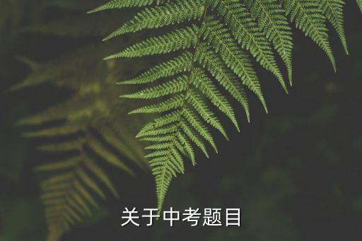 中考題，關于中考題目