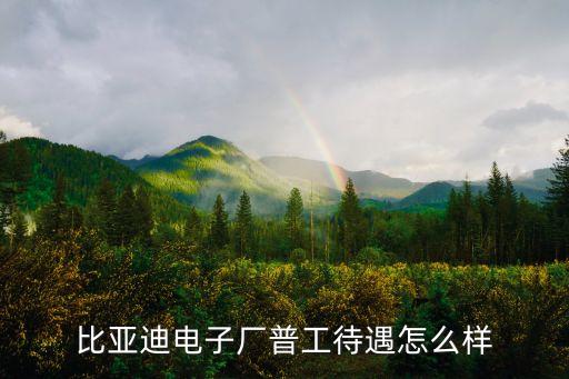 比亞迪電子廠普工待遇怎么樣
