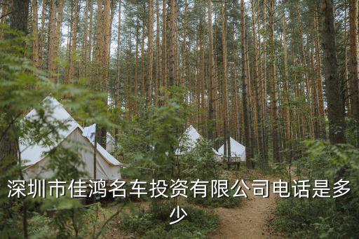 深圳市佳鴻名車投資有限公司電話是多少