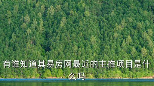 有誰知道其易房網(wǎng)最近的主推項目是什么嗎