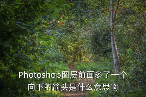 Photoshop圖層前面多了一個向下的箭頭是什么意思啊