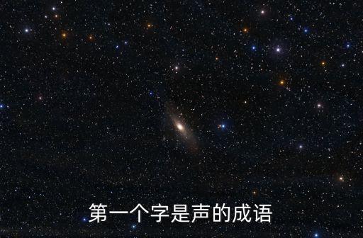 第一個字是聲的成語