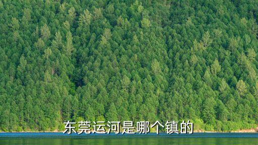 東莞運河全長多少千米，東莞運河的簡介和歷史或長度多少