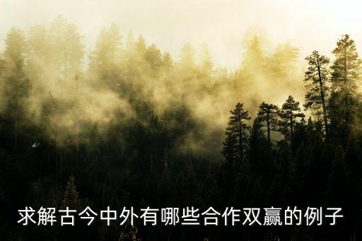 求解古今中外有哪些合作雙贏的例子