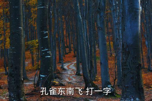 孔雀東南飛 打一字