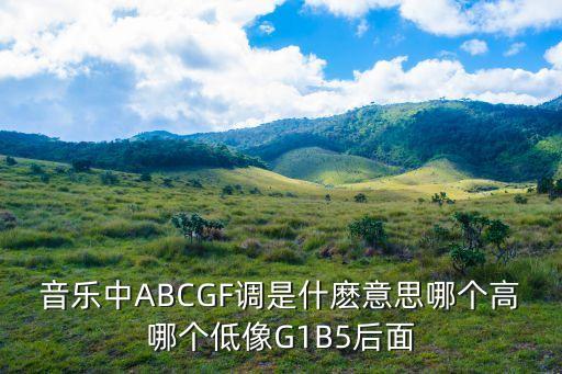 音樂中ABCGF調是什麼意思哪個高哪個低像G1B5后面