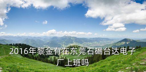 東莞臺(tái)達(dá)電子還招工嗎，2016年黎金有在東莞石碣臺(tái)達(dá)電子廠上班嗎