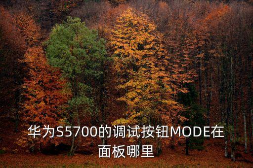 華為S5700的調(diào)試按鈕MODE在面板哪里