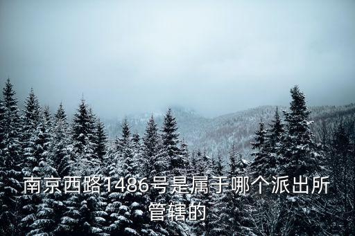 南京西路1486號是屬于哪個派出所管轄的