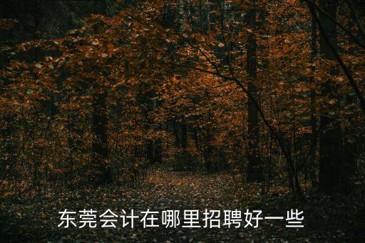 東莞招聘注冊會計師，東莞會計在哪里招聘好一些