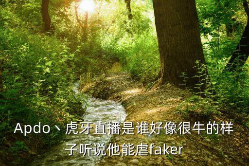 Apdo丶虎牙直播是誰好像很牛的樣子聽說他能虐faker