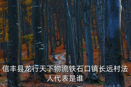信豐縣龍行天下物流鐵石口鎮長遠村法人代表是誰