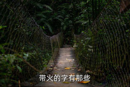 帶火的字，跟火有關的字有那些