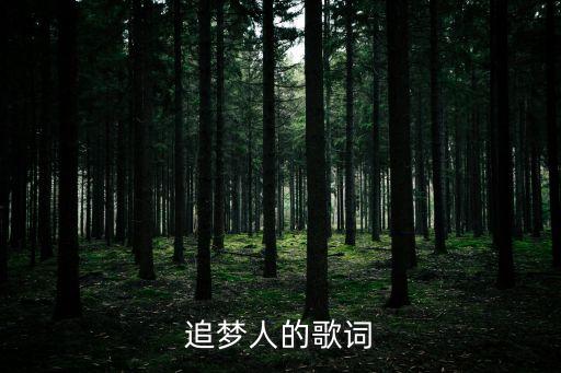 追夢(mèng)人的歌詞