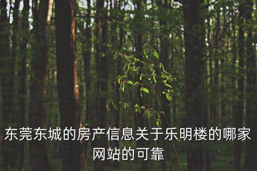 東莞房產最新信息，廣東東莞有什么好的房產信息網站
