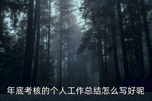 年底考核的個人工作總結怎么寫好呢