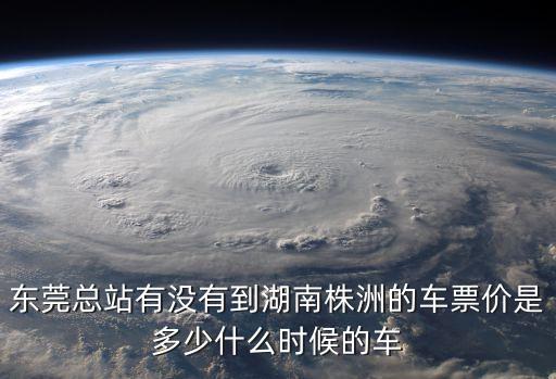 東莞總站有沒有到湖南株洲的車票價是多少什么時候的車