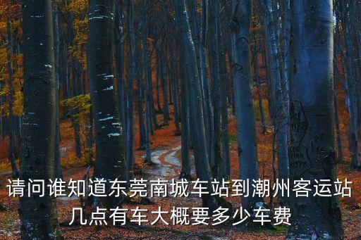 東莞到潮州專線，東莞總站到潮州每日發(fā)車時間是