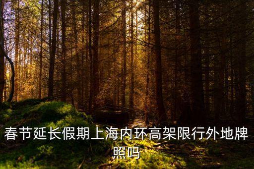 上海市春節延長七天假，春節延長假期上海內環高架限行外地牌照嗎