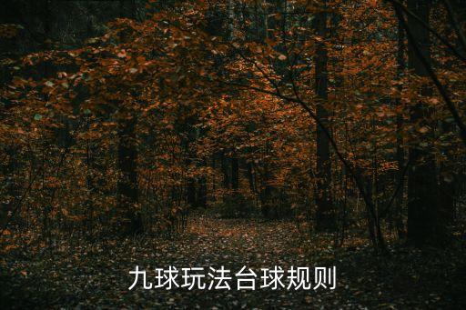 臺球九球規則，九球玩法臺球規則