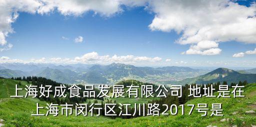 上海好成食品發展有限公司 地址是在上海市閔行區江川路2017號是