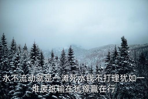 水不流動就是一灘死水錢不打理猶如一堆廢紙輸在猶豫贏在行