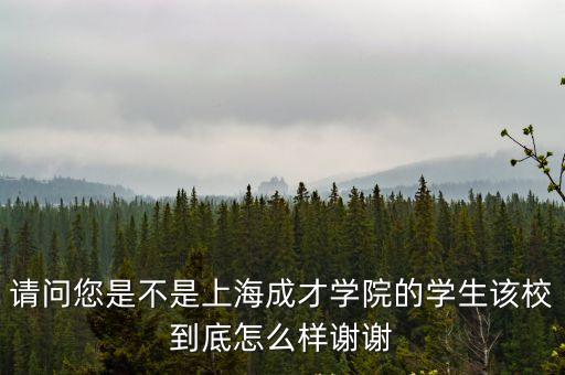請問您是不是上海成才學院的學生該校到底怎么樣謝謝