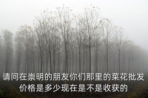 請問在崇明的朋友你們那里的菜花批發(fā)價格是多少現(xiàn)在是不是收獲的