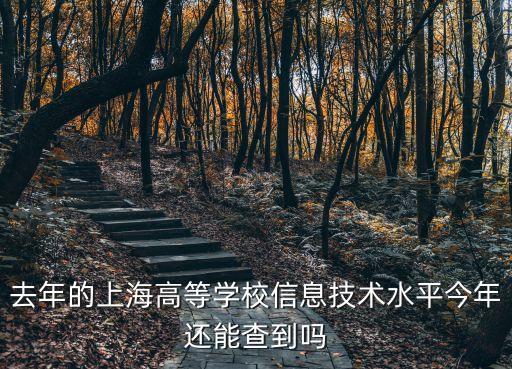 去年的上海高等學校信息技術水平今年還能查到嗎