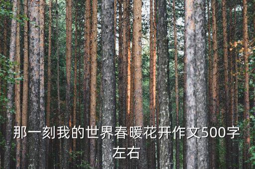 那一刻我的世界春暖花開(kāi)，那一刻我的世界春暖花開(kāi)作文500字左右