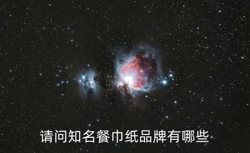 請問知名餐巾紙品牌有哪些