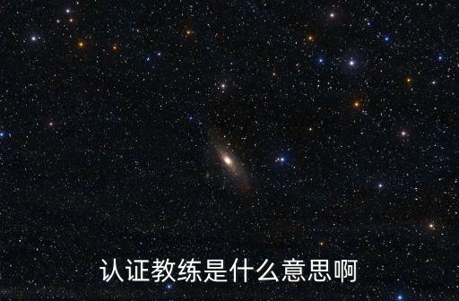 認證教練是什么意思啊