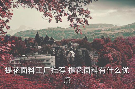 提花面料工廠推薦 提花面料有什么優(yōu)點(diǎn)