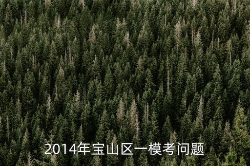 2014年寶山區(qū)一模考問(wèn)題