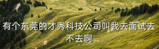 有個東莞的才秀科技公司叫我去面試去不去啊