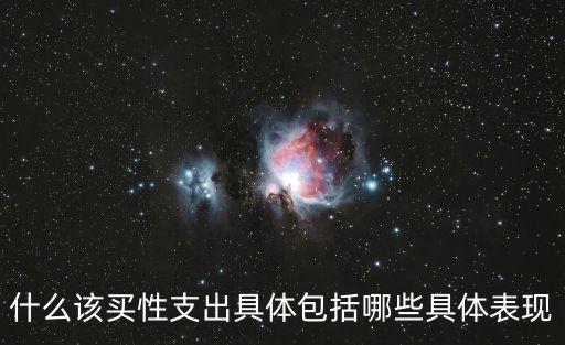 什么該買性支出具體包括哪些具體表現