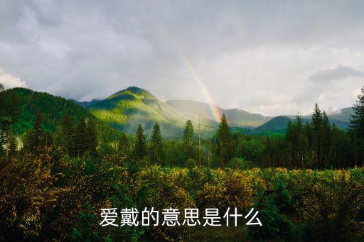 愛戴的意思是什么