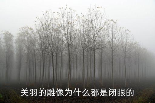 關羽的雕像為什么都是閉眼的