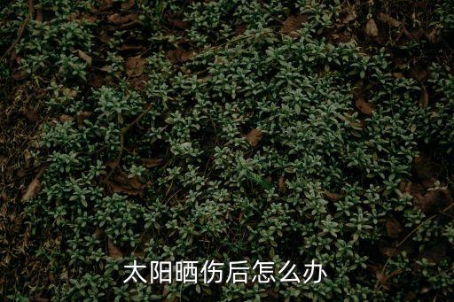 太陽曬傷，太陽曬傷后怎么辦