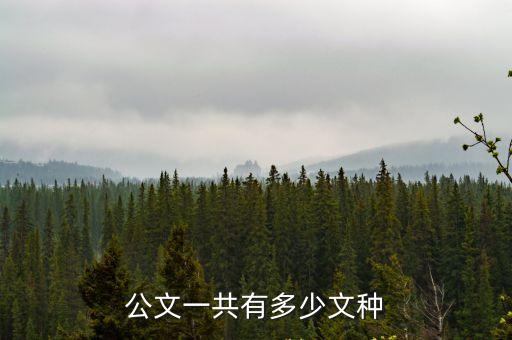 公文一共有多少文種