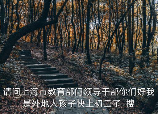 請問上海市教育部門領導干部你們好我是外地人孩子快上初二了  搜