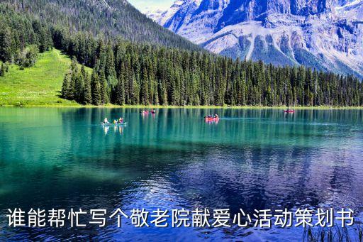 誰能幫忙寫個敬老院獻愛心活動策劃書