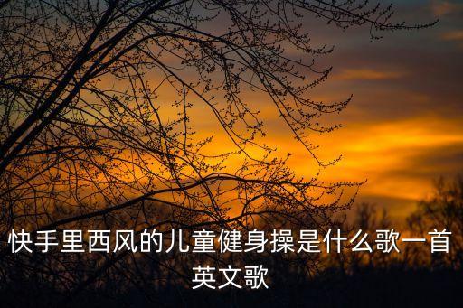 快手里西風的兒童健身操是什么歌一首英文歌