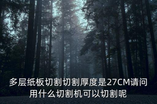 東莞大型水刀，多層紙板切割切割厚度是27CM請問用什么切割機可以切割呢