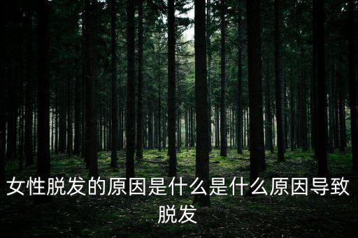 女性脫發的原因是什么是什么原因導致脫發