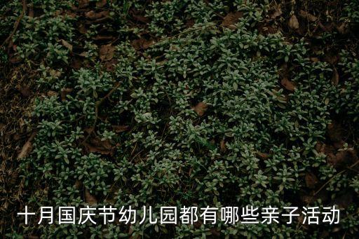 幼兒園國慶節活動方案，十月國慶節幼兒園都有哪些親子活動