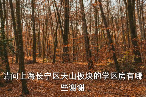 請問上海長寧區天山板塊的學區房有哪些謝謝